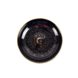 rökelsehållare astrologi svart & guld för rökelsepinnar & koner rökelsehållare astrologi svart & guld för rökelsepinnar & koner