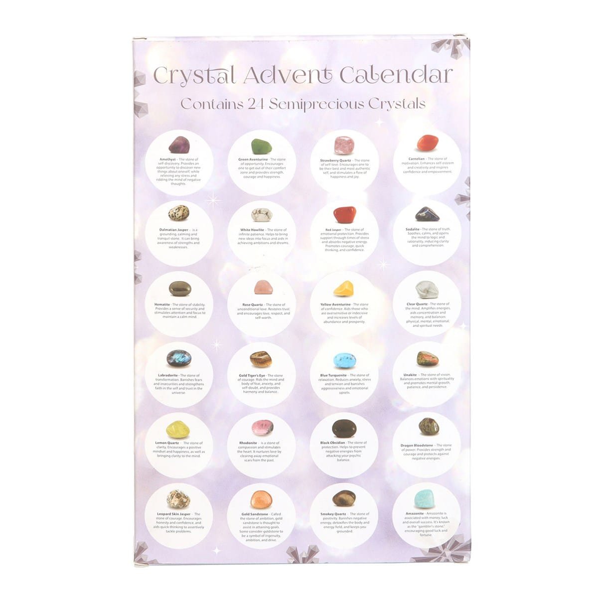 adventskalender 2025 24 Äkta kristaller & stenar en magisk julgåva!