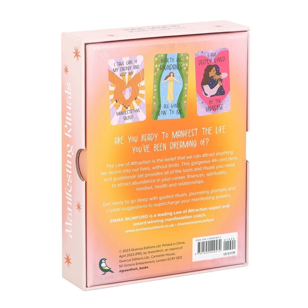 manifesting rituals orakelkort 44 kort & guidebok av emma mumford.