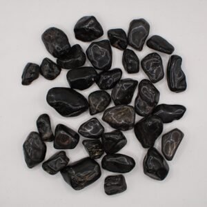 Onyx trumlad sten – svart skyddskristall