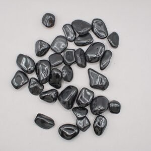 Hematit trumlad sten – silvrig kristall för grundning